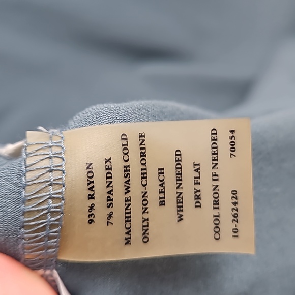 Ann Taylor Dusty Blue Cowl Neck Dress - Size 6 - Picture 12 of 12